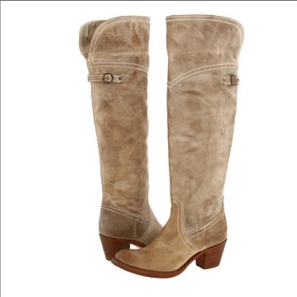 Frye Shoes - Frye Jane Tall Cuff (Taupe) Pull-on Boots